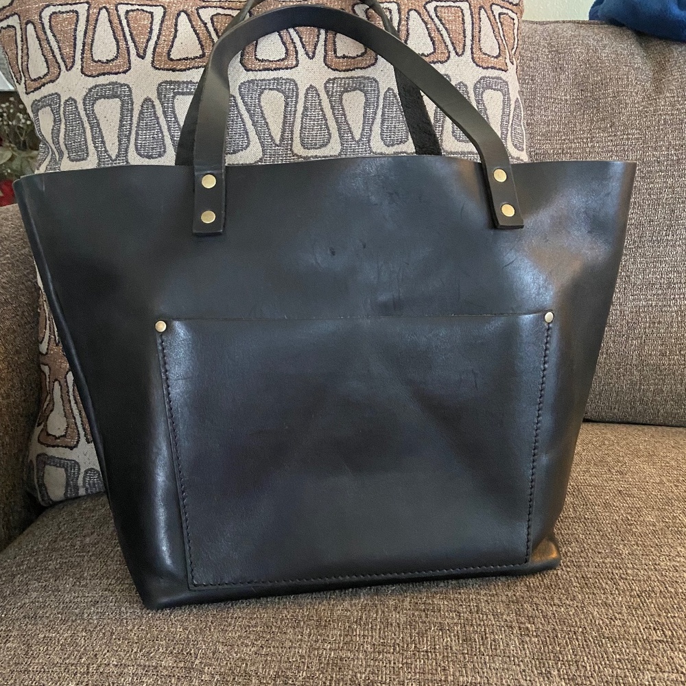 Portland Leather Goods Classic Large Tote Black